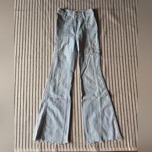 Free People Light Wash High Rise Florence Flare Jeans 24